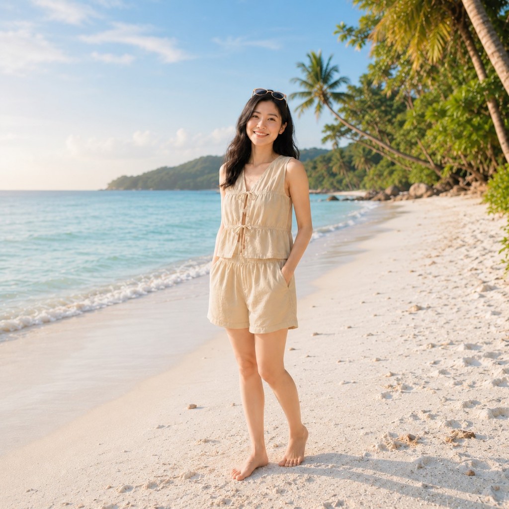 OUTFIT PANTAI WANITA PREMIUM | by ELITEELEGANCE | BAJU LIBURAN KECE I SETELAN WANITA KOREA AESTHETIC