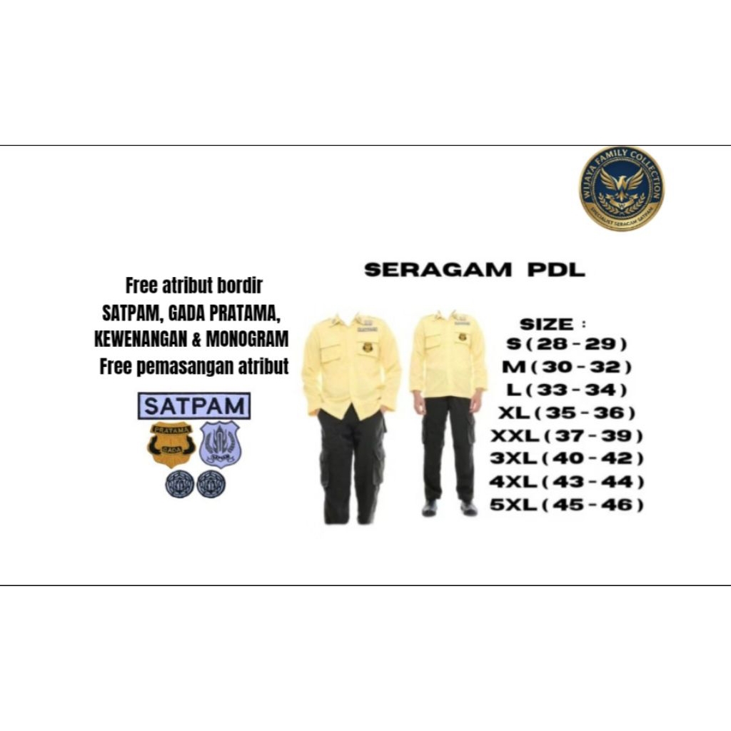 seragam pdl satpam terbaru seragam pdl krem seragam security cream baju satpam terbaru celana pdl hi