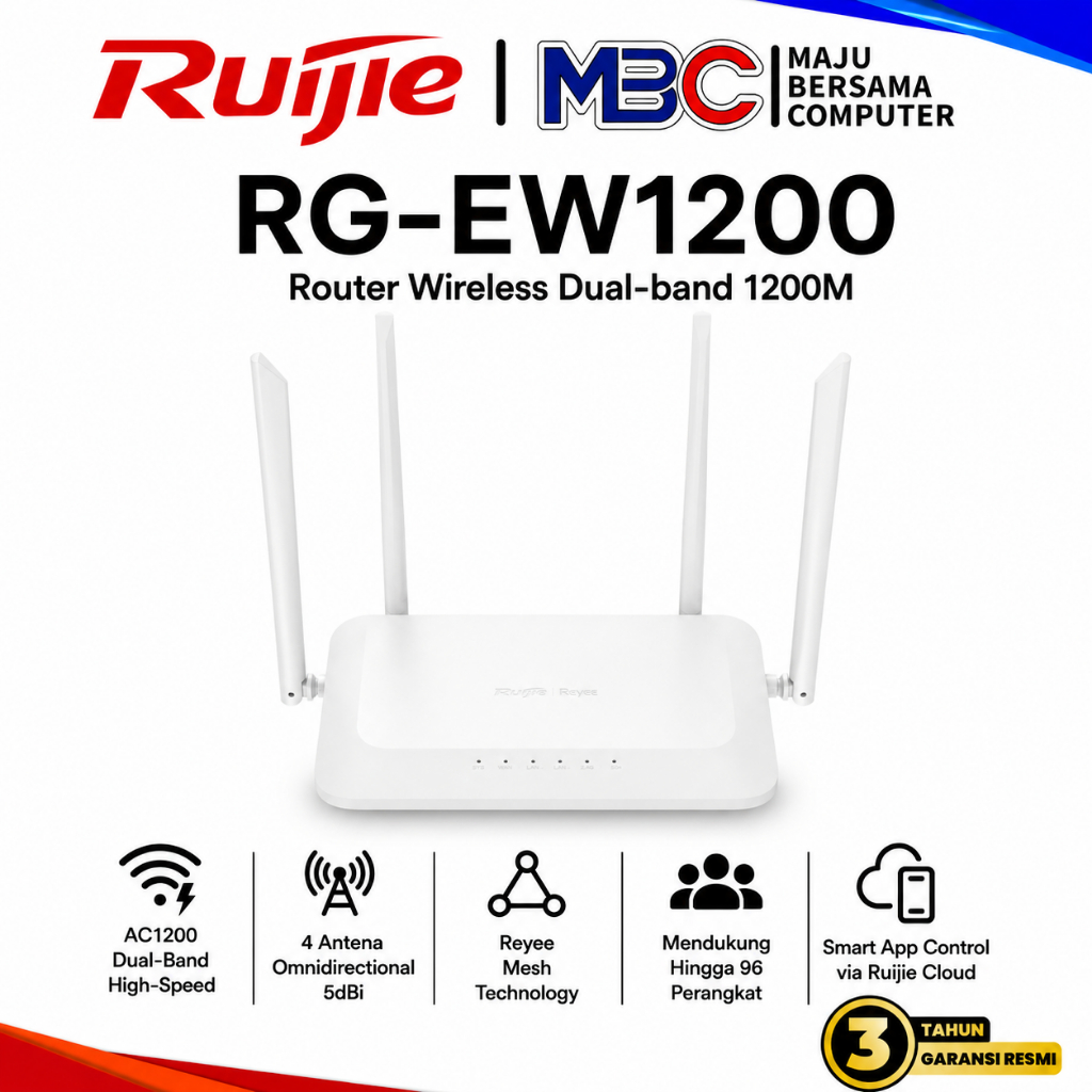 Router Ruijie RG-EW1200 1200Mbps Mesh Router Access Point Repeater WISP WiFi Extender Ruijie Reyee