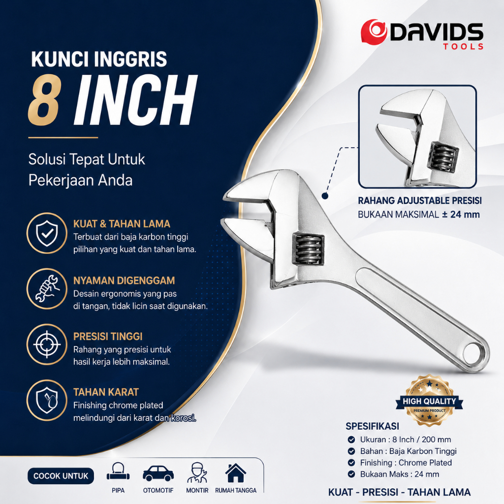 Kunci Inggris Konci Pipa serbaguna 8 inch