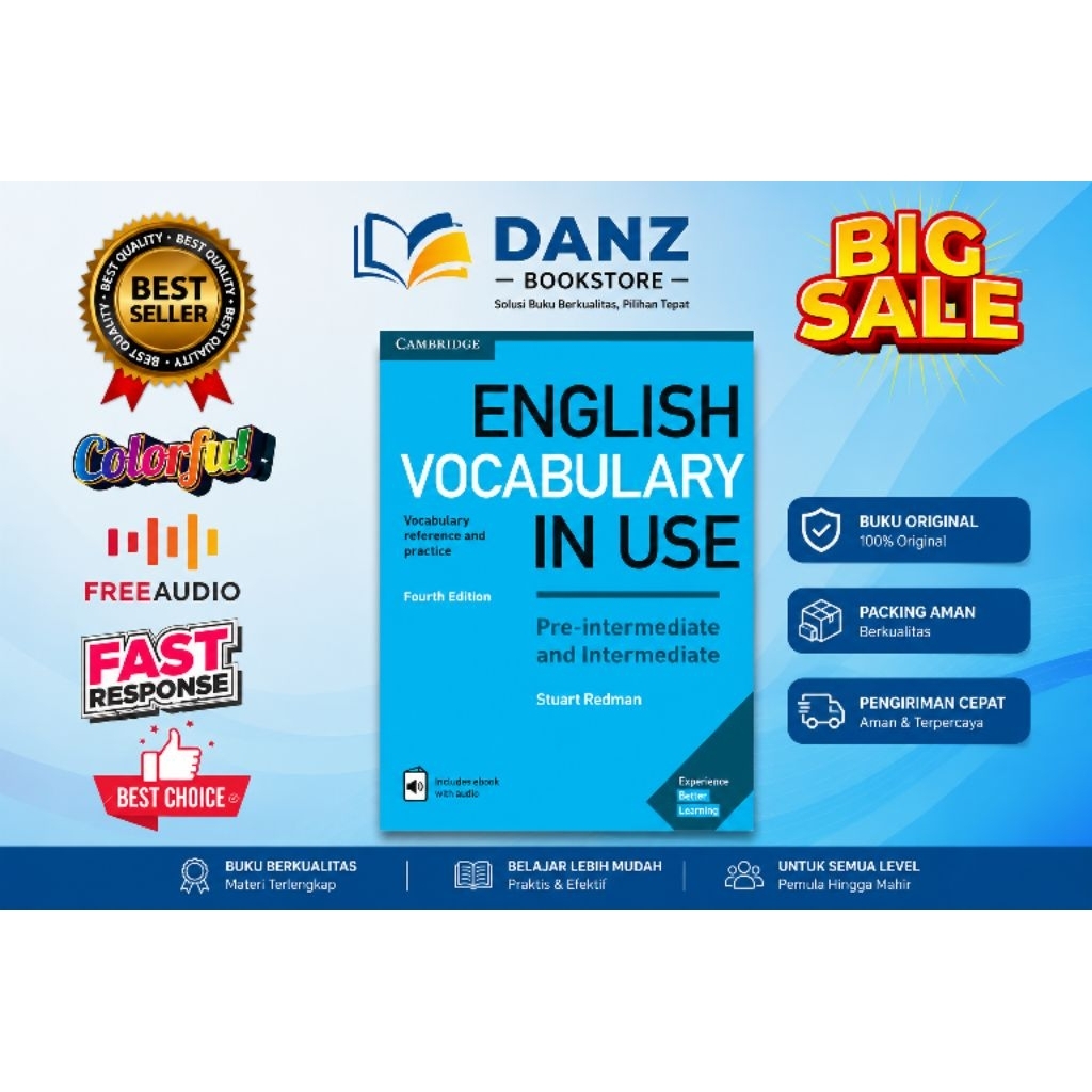 Buku English Vocabulary in Use Series, Elementary, Advanced, Pre - Intermediate, Intermediate