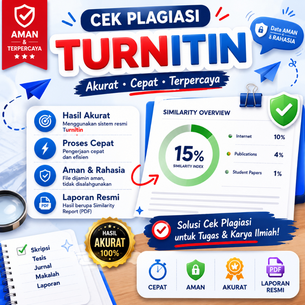 Jasa Cek Plagiasi Turnitin Otomatis 24 Jam - Cepat & Terpercaya