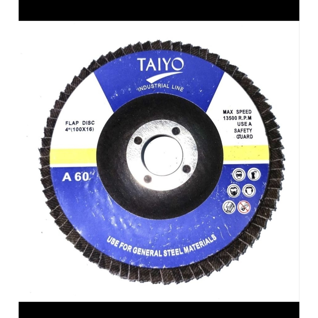 Flap Disc Taiyo 4" #60 4 inch flap disc 4 inci grit 60