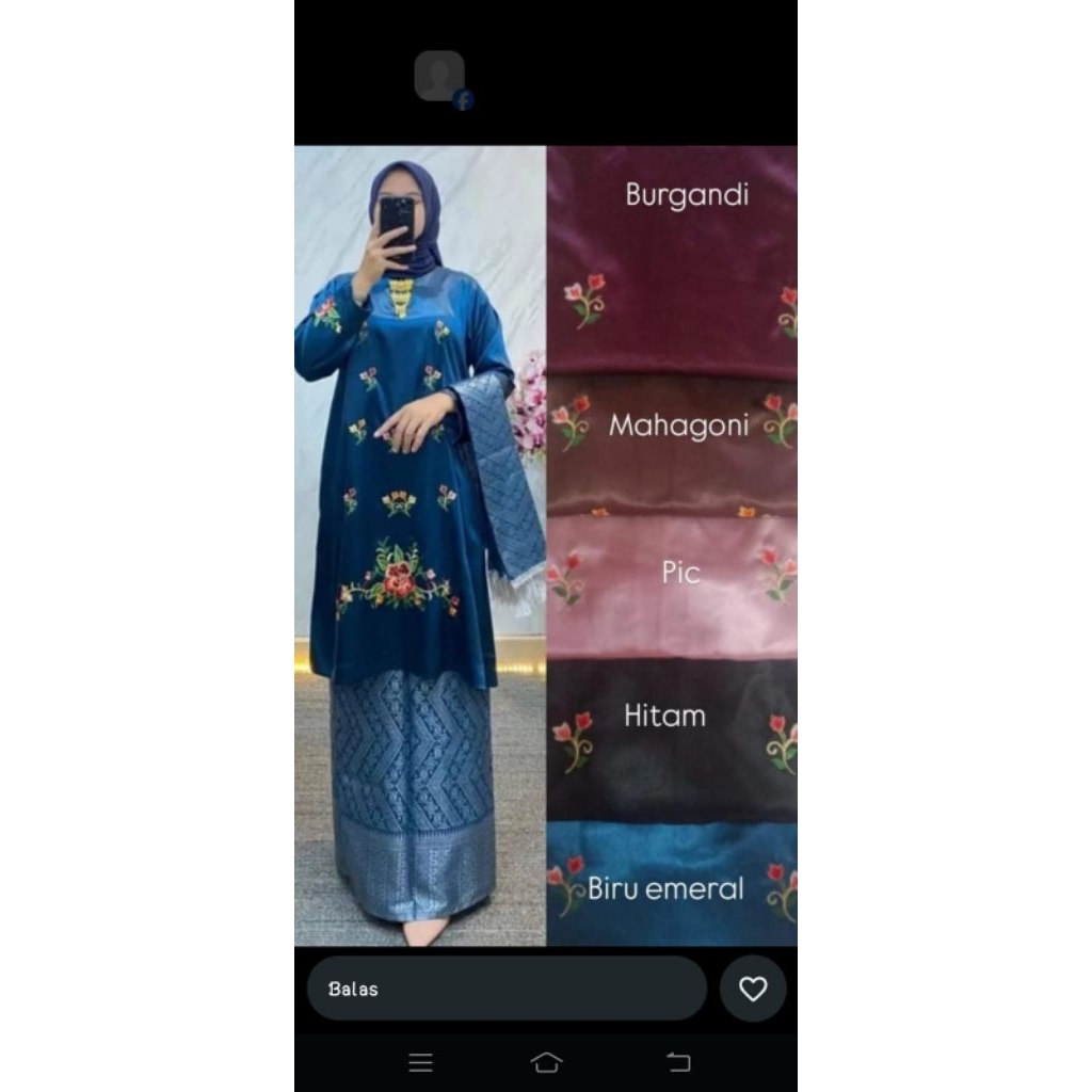 baju basiba sulam benang emas kai  sutra