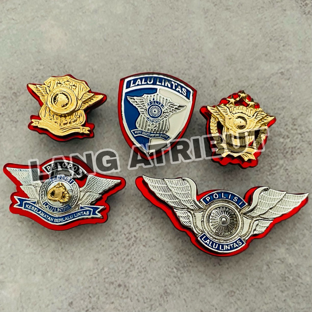 WING LANTAS POLRI / WING PELOPOR LANTAS POLRI / PIN DIKJUR LANTAS PAKU / PIN COMUNITY LANTAS POLRI /