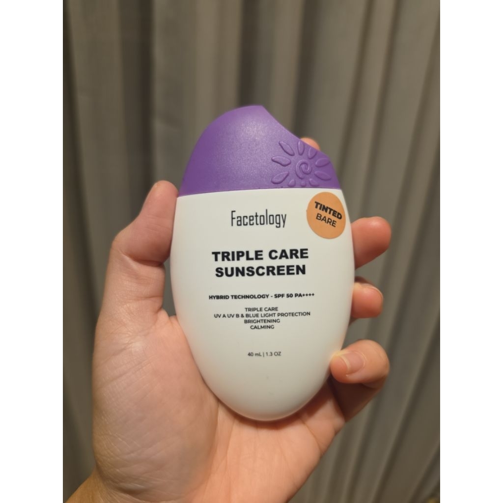 (Preloved) Facetology Triple Care Sunscreen Tinted Bare
