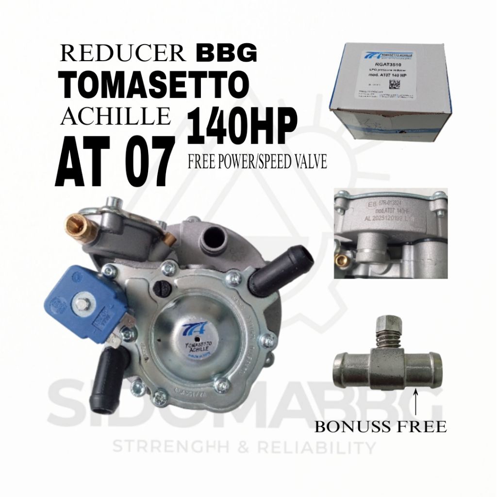 Reducer Tomasetto AT07 140HP BBG/LPG Bonus Power/Speed Valve (Barang Original)