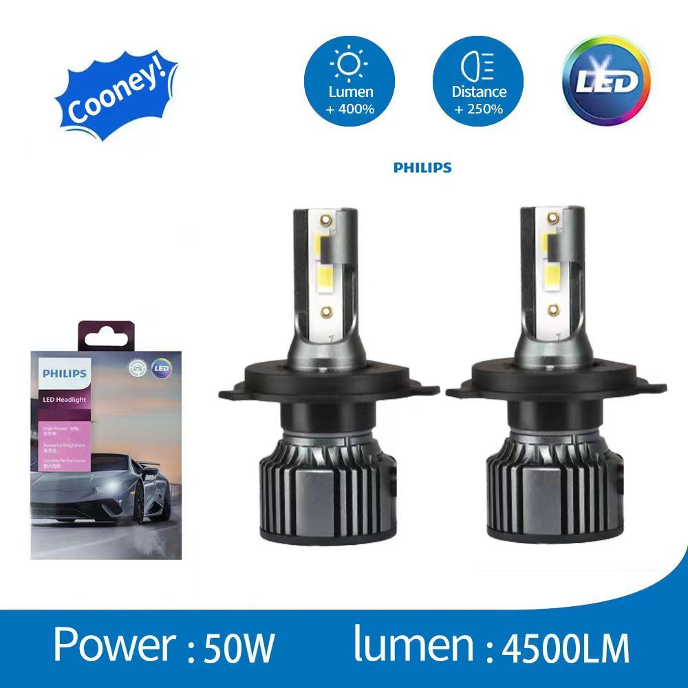 | Mendukung pembayaran tunai saat pengiriman | Philips LED 50W Lampu Mobil LED H1 H4 H7 H11 HB3 HB4 