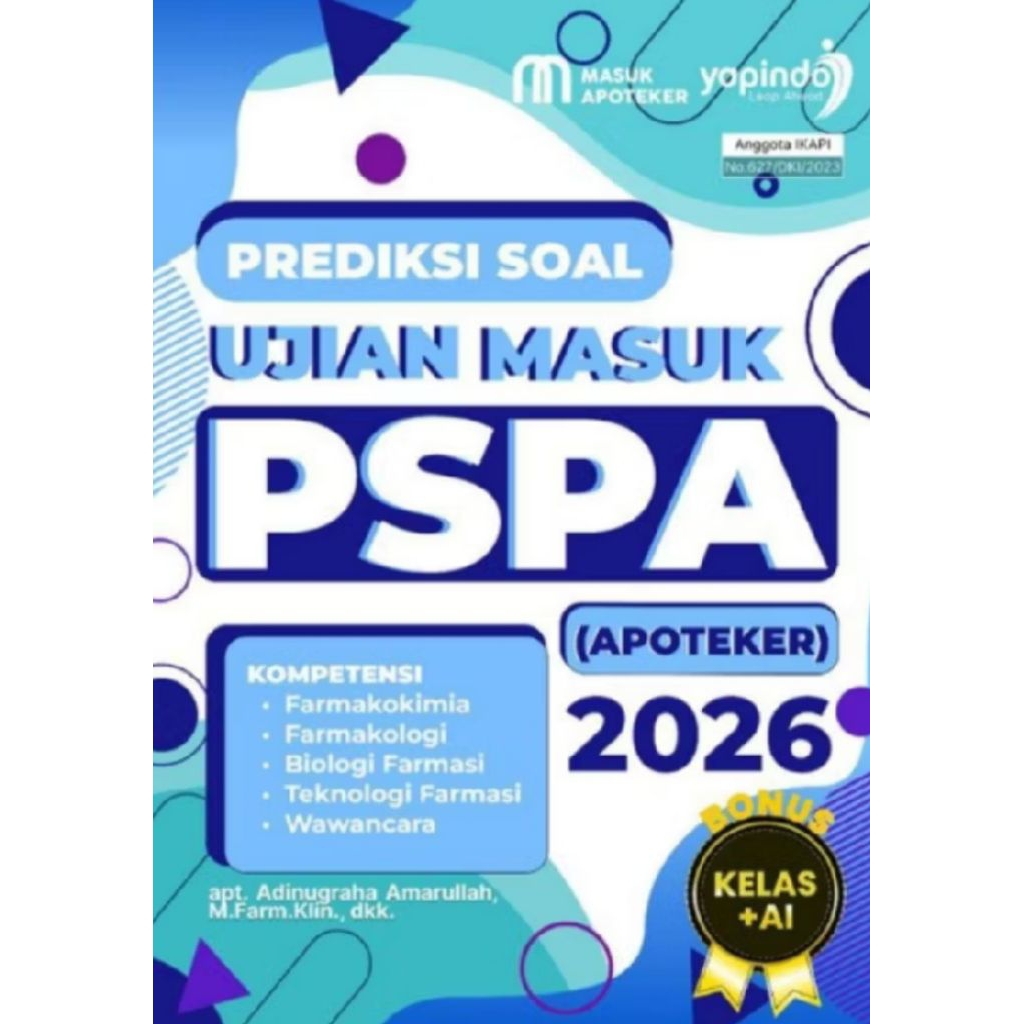 Buku Prediksi Soal Ujian Masuk PSPA (Apoteker) 2026 Prediksi Soal Ujian Masuk PSPA (Apoteker) 2026