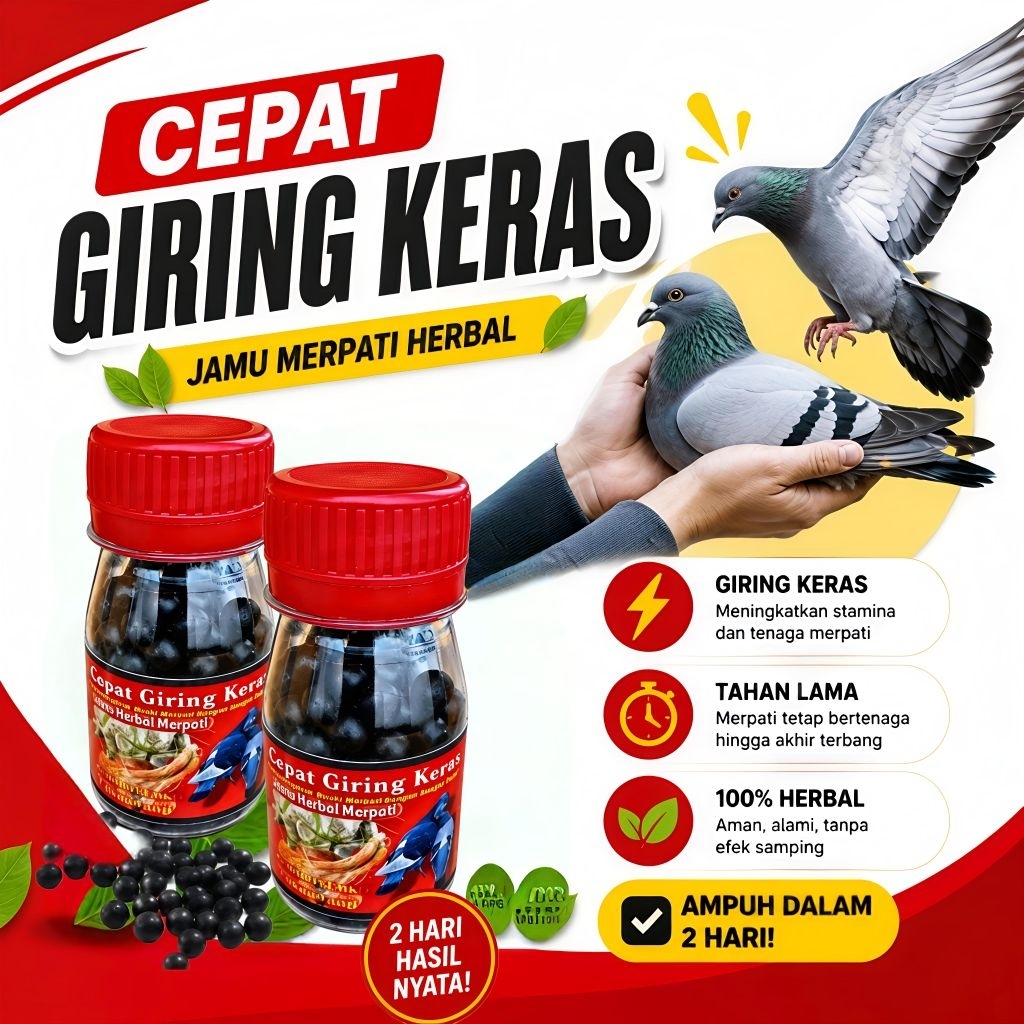 Jamu Merpati CEPAT GIRING KERAS isi 120 Butir obat cepat giring Keket dalam 2 hari jamu ginseng teki