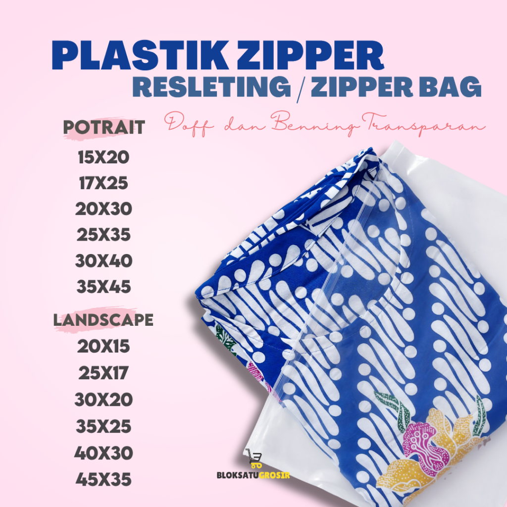 Ziplock Pouch - Pouch Plastik Zipper - Ziplock Hospital Bag - Plastik Ziplock Baju - Ziplock Resleti