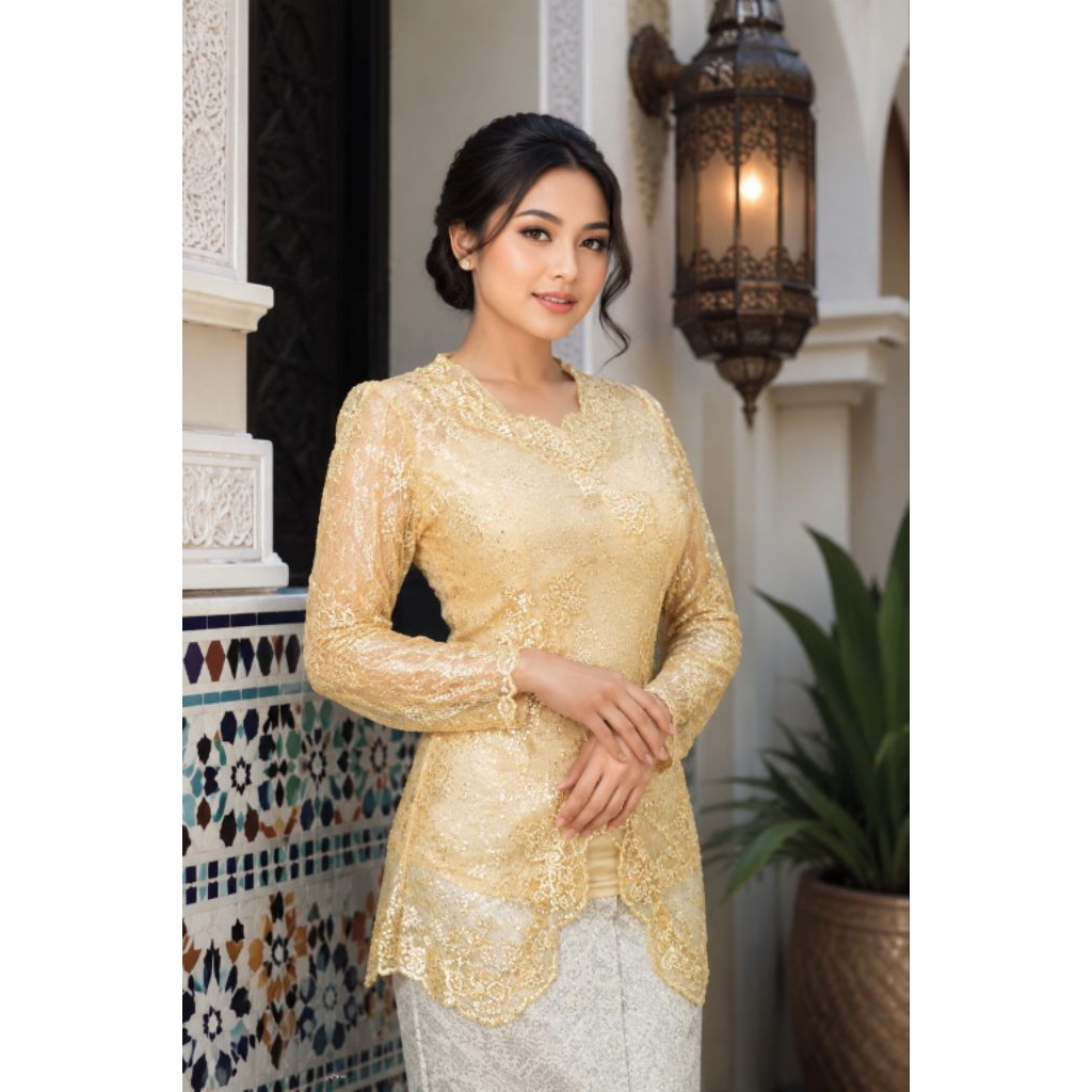 Kebaya Wisuda Modern Warna Hijau Lemon Neng Lina Kebaya 240