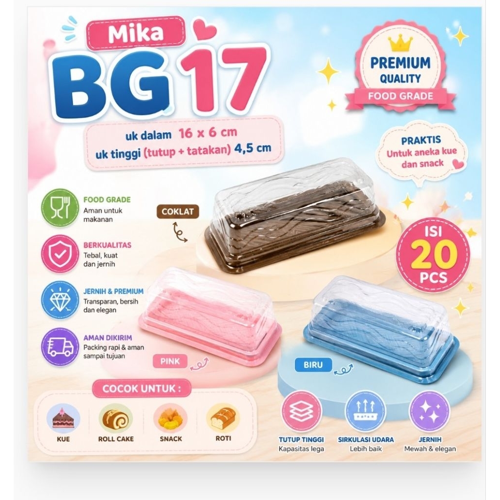 Mika Kue Bolu BG17  Untuk Bolu Gulung Pancake Durian