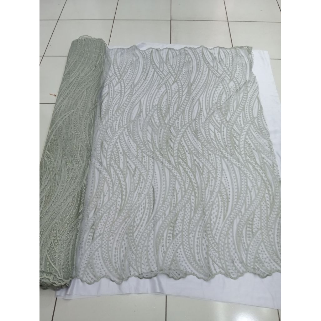 BAHAN KAIN TILE BROKAT BORDIR GLITER TILE BORDIR GLITER