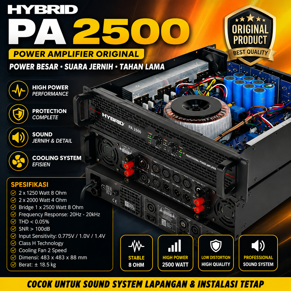 Power Amplifier Hybrid PA 2500 Original – Amplifier Lapangan Rakitan Hybrid Final Toshiba – Power So