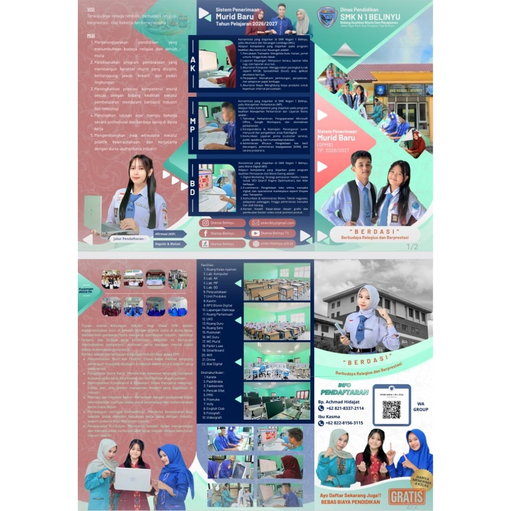 Jasa desain brosur ukuran a4 bolak balik