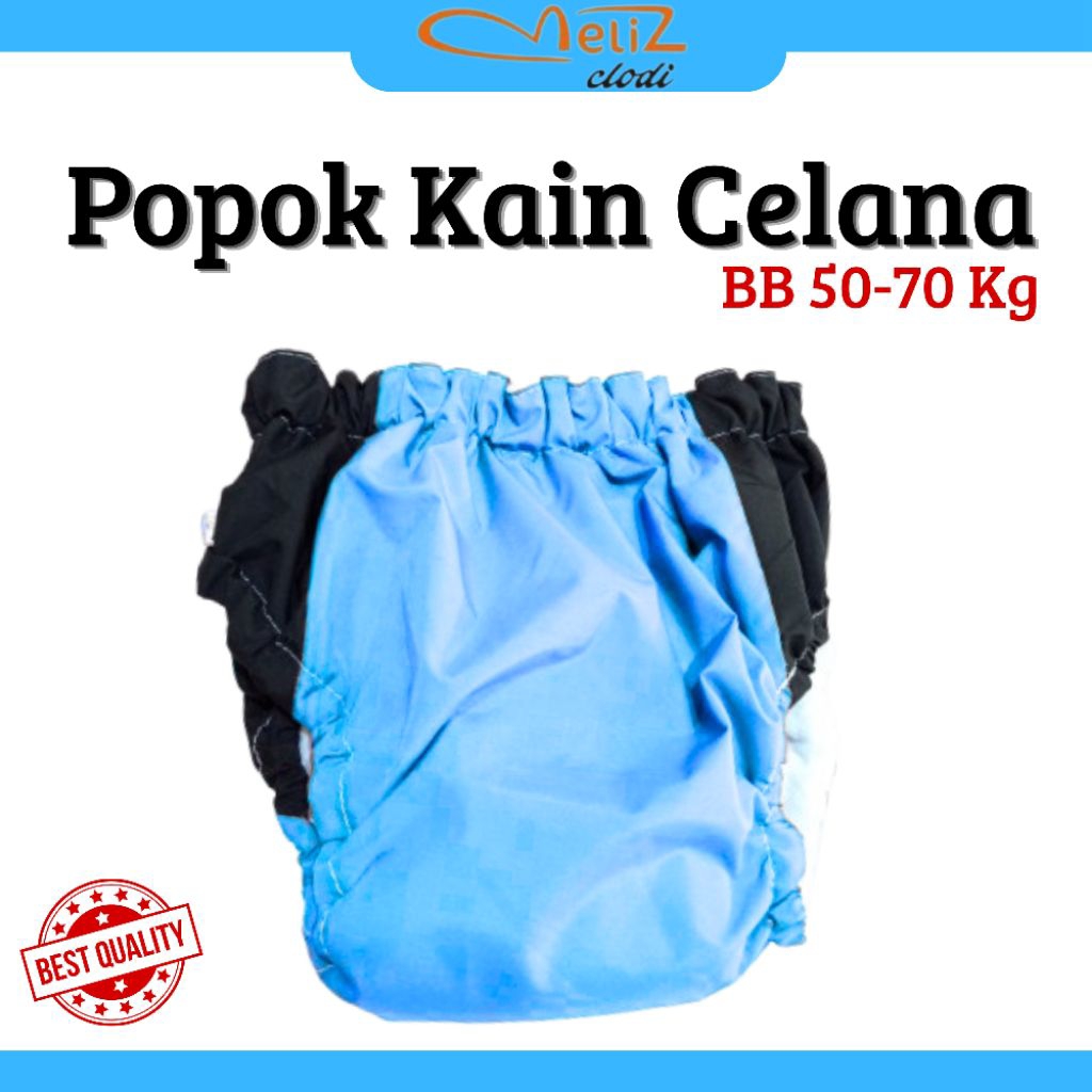 Popok Kain Cuci Ulang Lansia Model Celana Simple dipakai /Clodi Dewasa dan Lansia Ukuran L ( BB 50-7