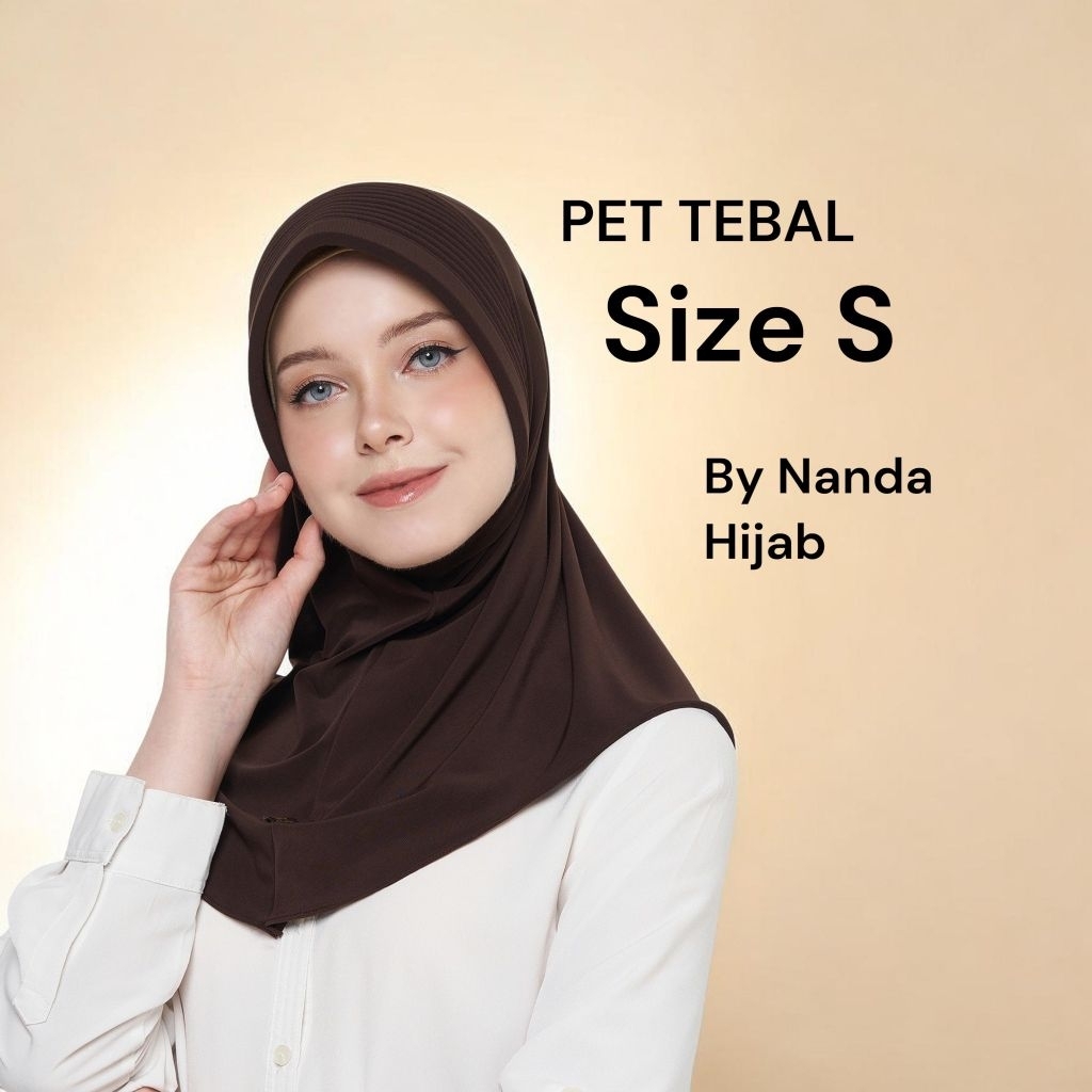 Nanda Hijab Jilbab Bergo Pet Tebal 8 mili Bahan Jersi super/Jersi korea
