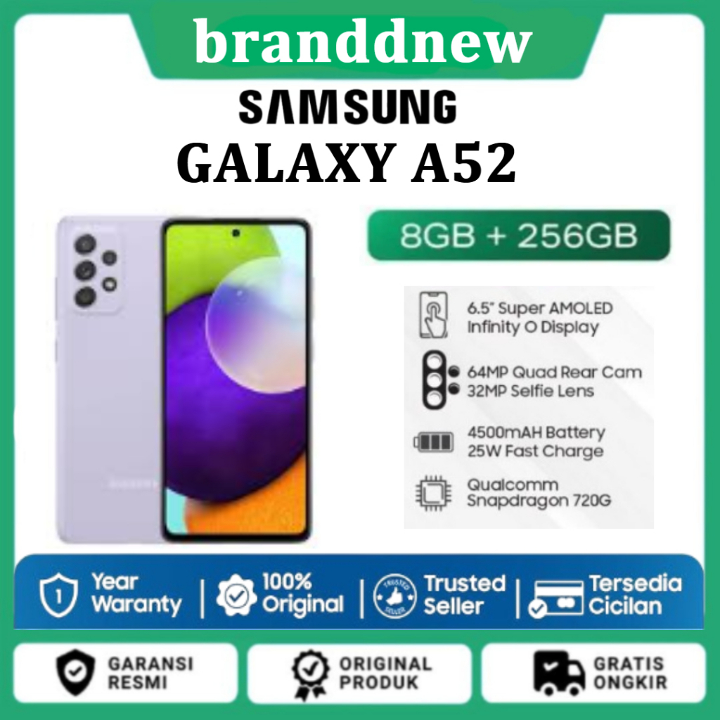HP SAMSUNG A52 8GB/256GB GARANSI RESMI DAN EXTRA BONUS