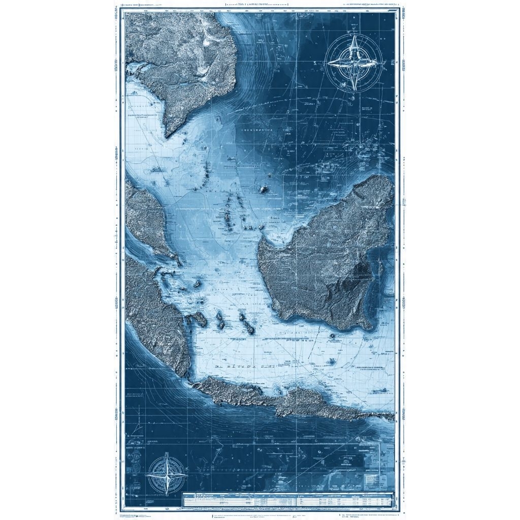 Peta Laut Bluechart Indonesia Garmin