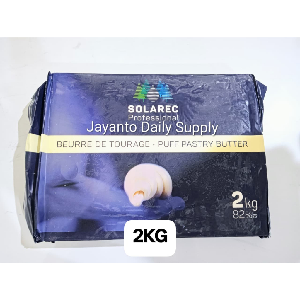 SOLAREC PROFESIONAL BUTTER SHEET 2KG / PUFF PASTRY BUTTER / BUTTER SHEET SOLAREC / IMPORT BELGIA - 1