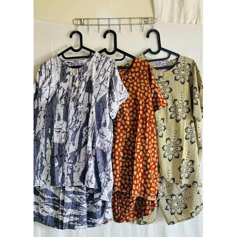 Setelan Daster Atasan Bawahan 6/8 Premium Dingin Halus dan Tidak Luntur I busui kancing dada batik d