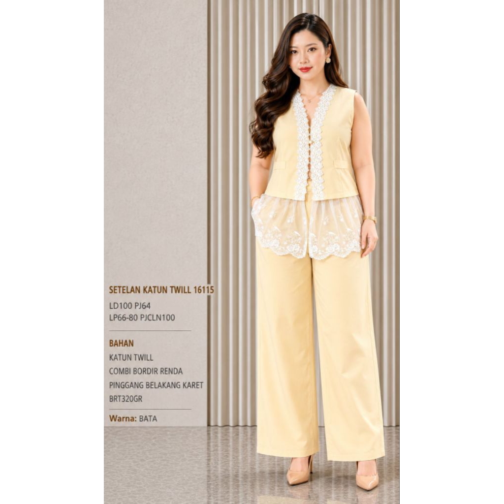 FC 16115 Setelan katun twill