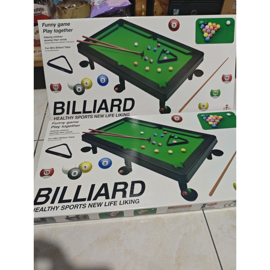 [Mainan Menyenangkan] Mainan Biliar Meja Biliar Mini Portabel/ Set Biliar Olahraga Sehat . BIliar