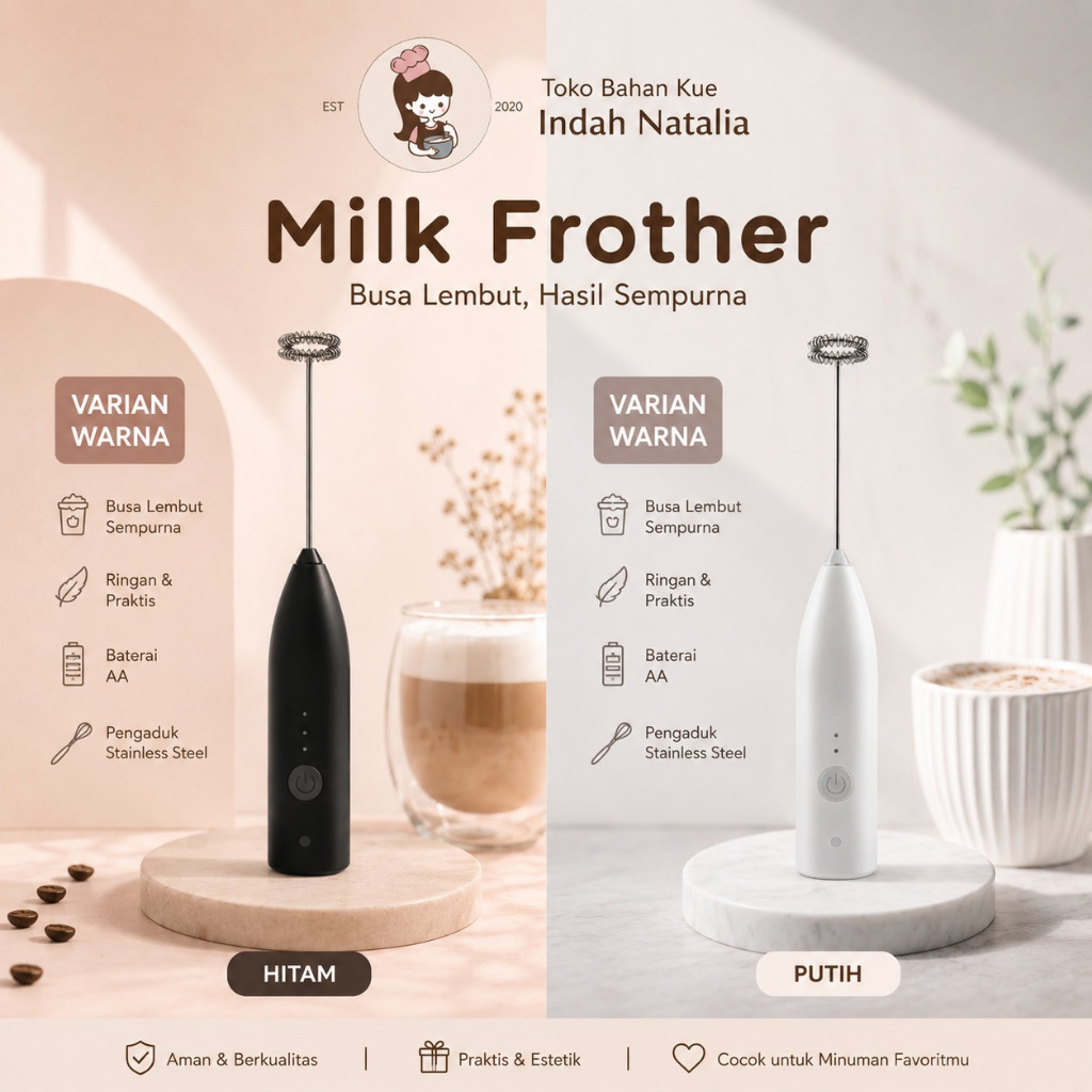 Hand Mixer Mini Elektrik Pengaduk Susu / Kopi / Pengocok Telur Kue