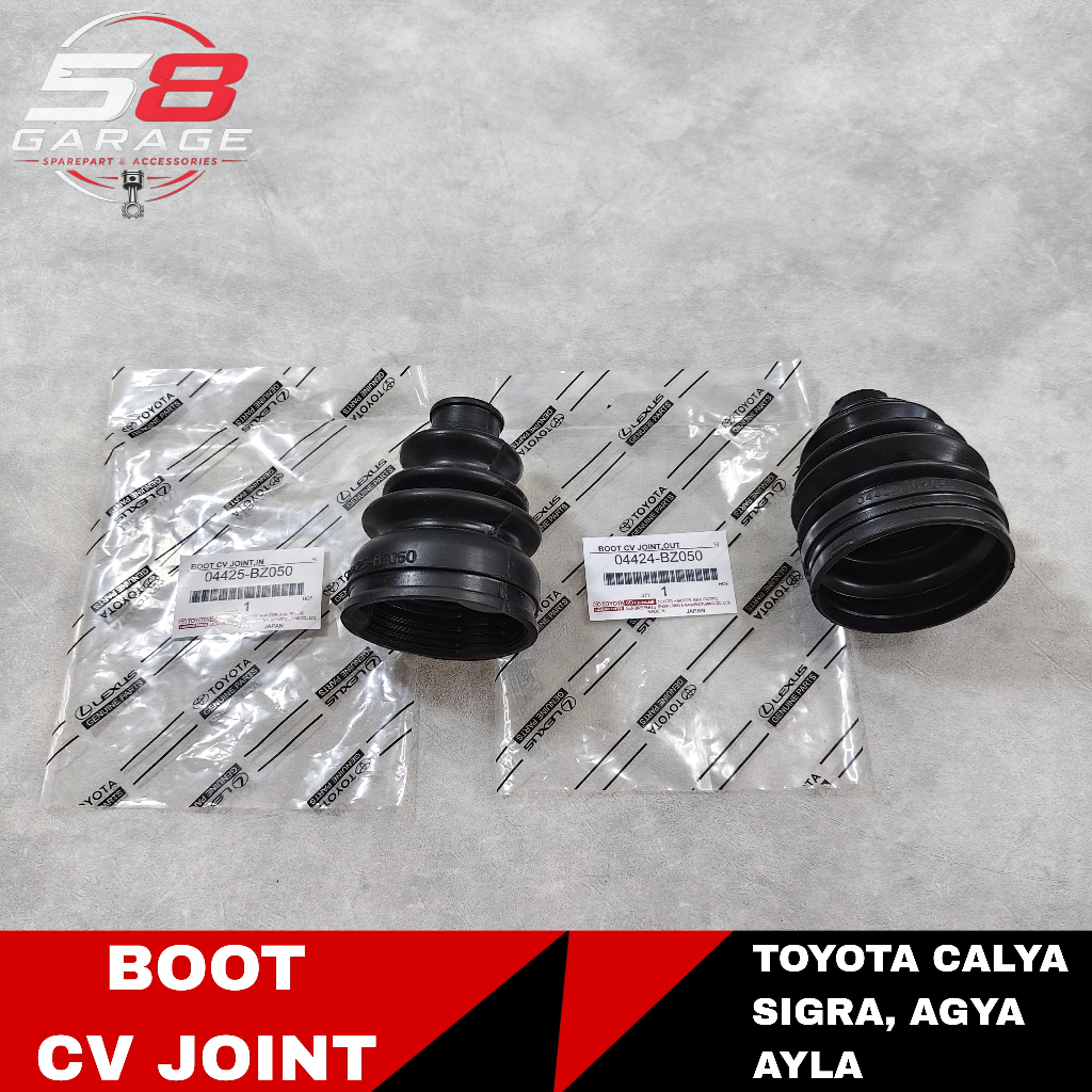 KARET BOOT CV JOINT AS RODA LUAR DALAM TOYOTA CALYA SIGRA AYLA AGYA SPAREPART MOBIL 04425BZ050 04424