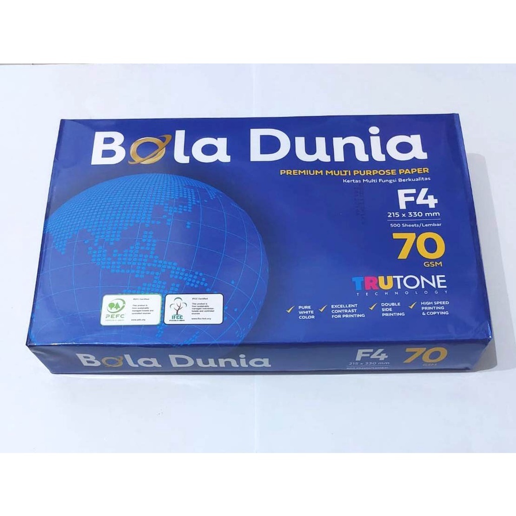 Kertas HVS F4 70 Bola Dunia