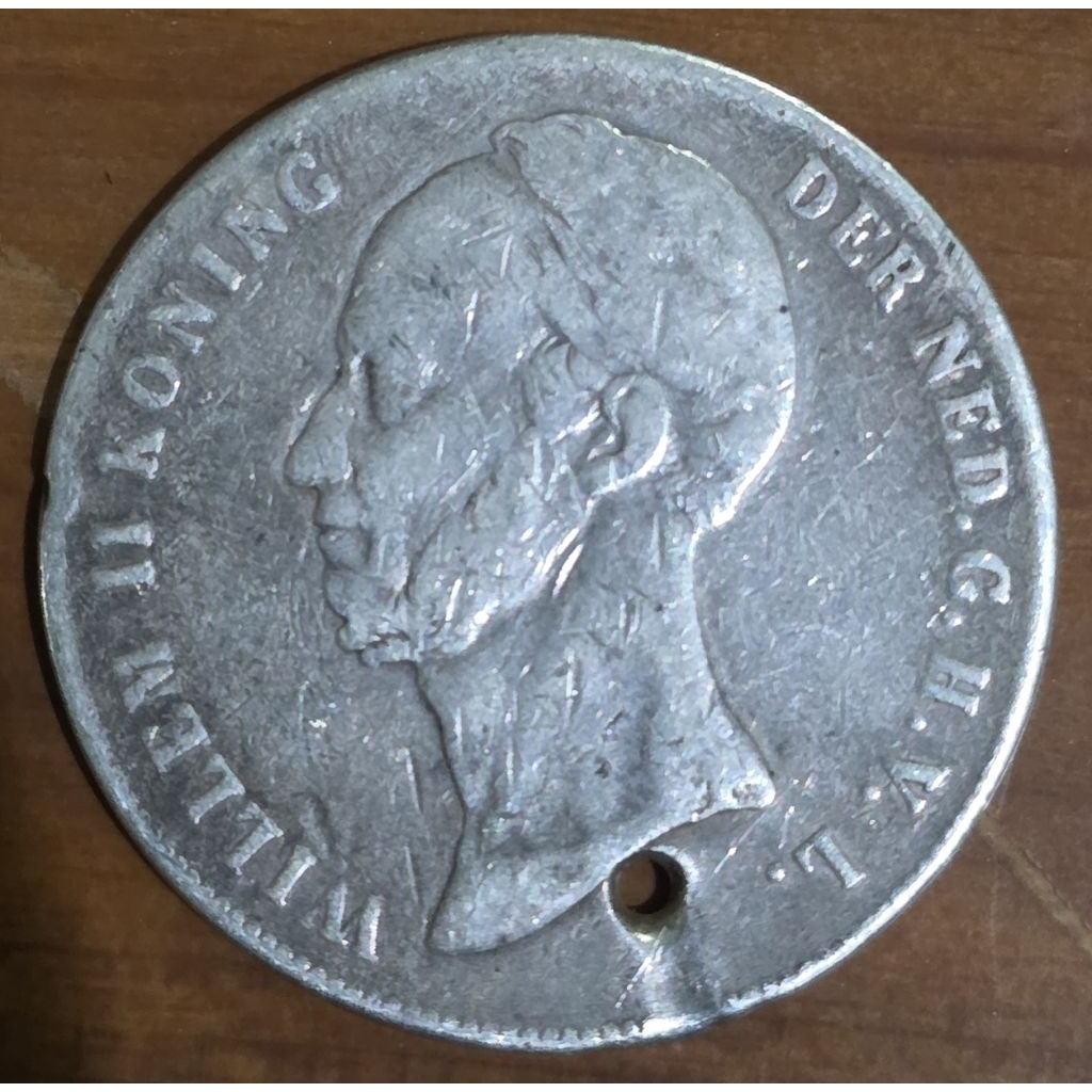 Koin Perak 2½ Gulden 1846 Willem 2