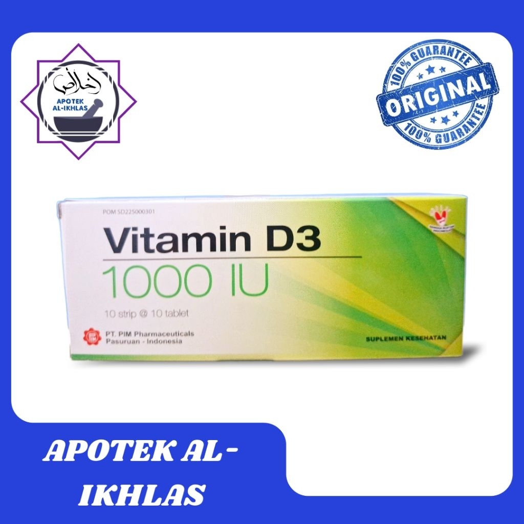Vitamin D3 1000 IU PIM 100 Tablet