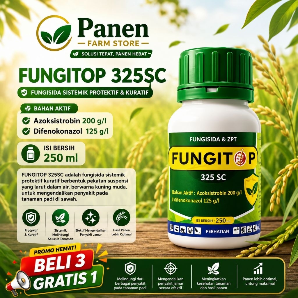 Fungisida FUNGITOP 325 SC - 250ml untuk Pengendalian Hama Tanaman