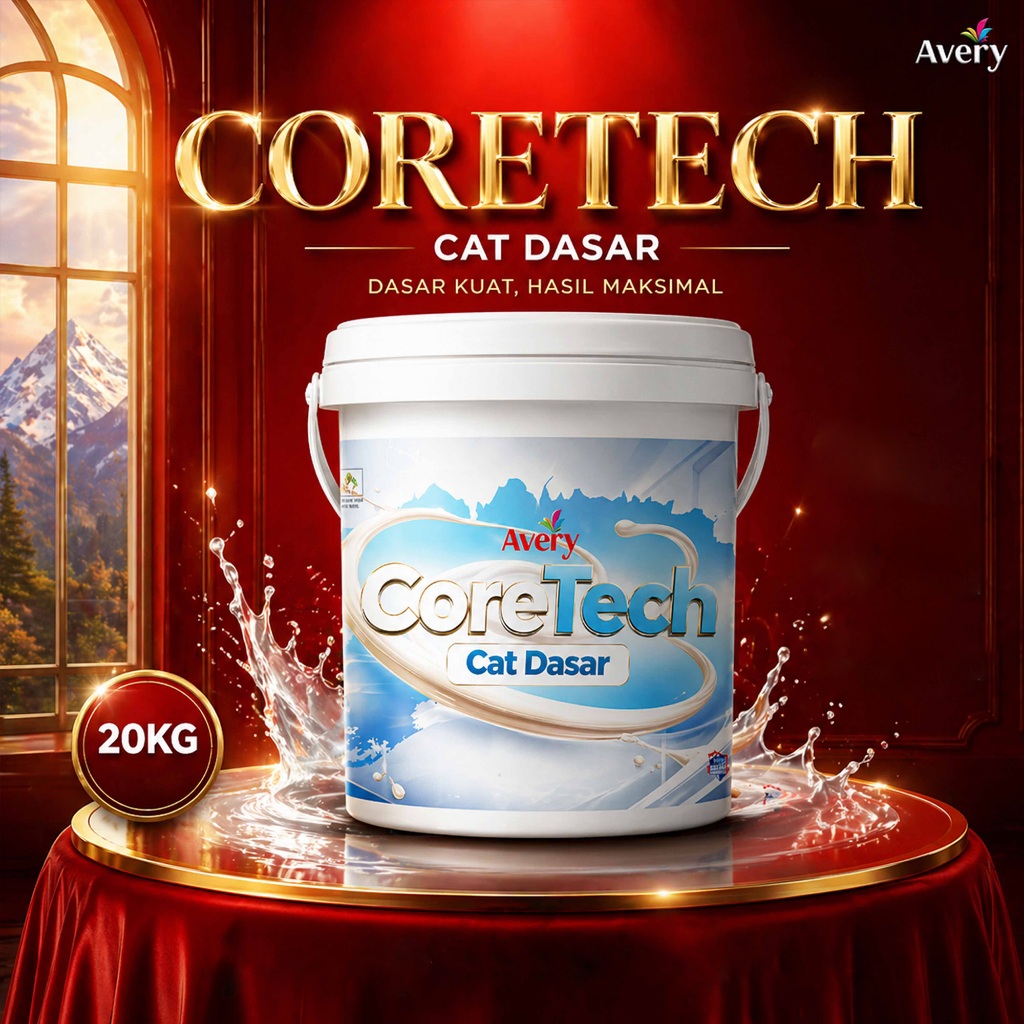 AVERY Coretech Cat Dasar Alkali Primer Tembok 20KG - Pelapis Dasar Dinding Sebelum Cat Finishing Day