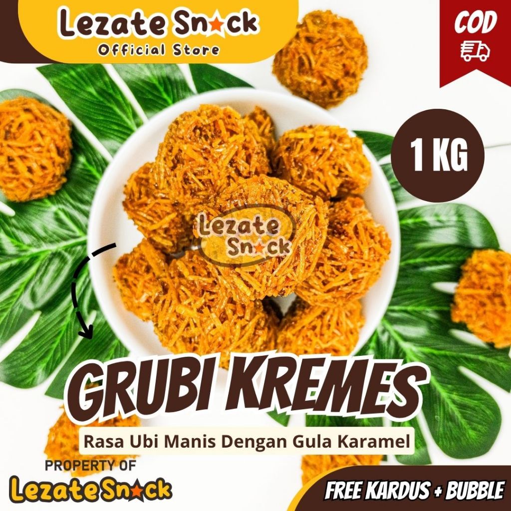 Grubi Kremes 1 KG Manis / Kremes Ubi Jalar Gula Merah Manis Kiloan Khas Cilembu Grubi Grosir Snack S