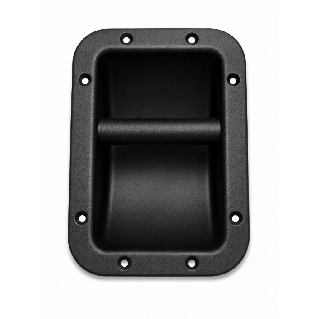 HANDLE BOX SPEAKER SUBWOFER IMPORT MODEL OVAL BAHAN BESI UKURAN 22X16X5.5 CM