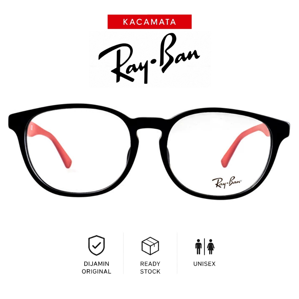 RAYBAN Frame Kacamata Plus Minus Pria Wanita Ori Unisex RB5373D-C5887-55