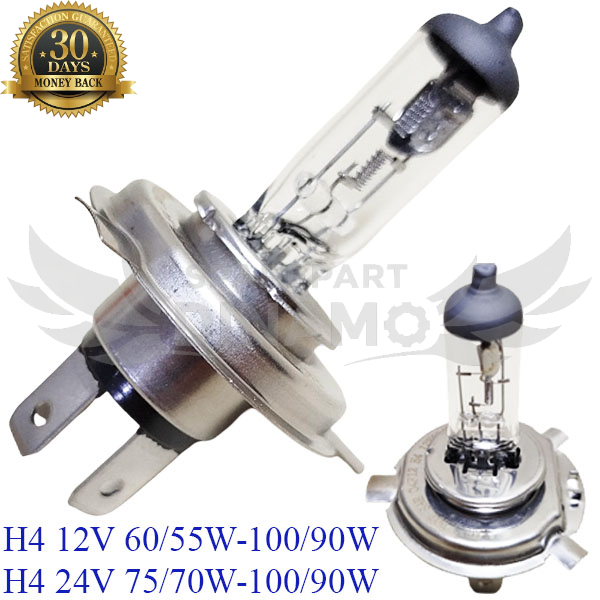 Bohlam Lampu Halogen H4 12V 60/55W 100/90W 24V 75/70W 100/90W - 10008681