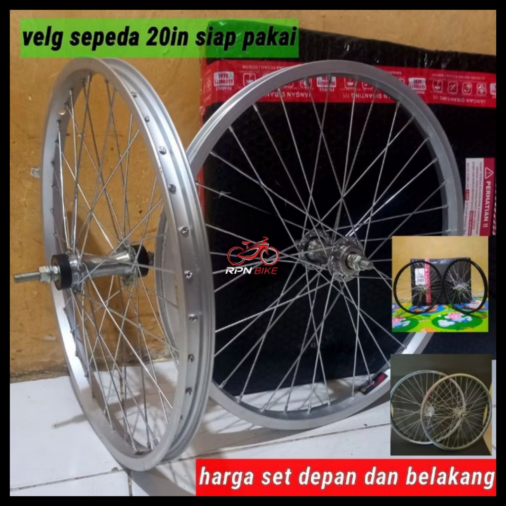 VELG SEPEDA BMX 20 INCH ALLOY /WHEELSET 20 INCH SIAP P