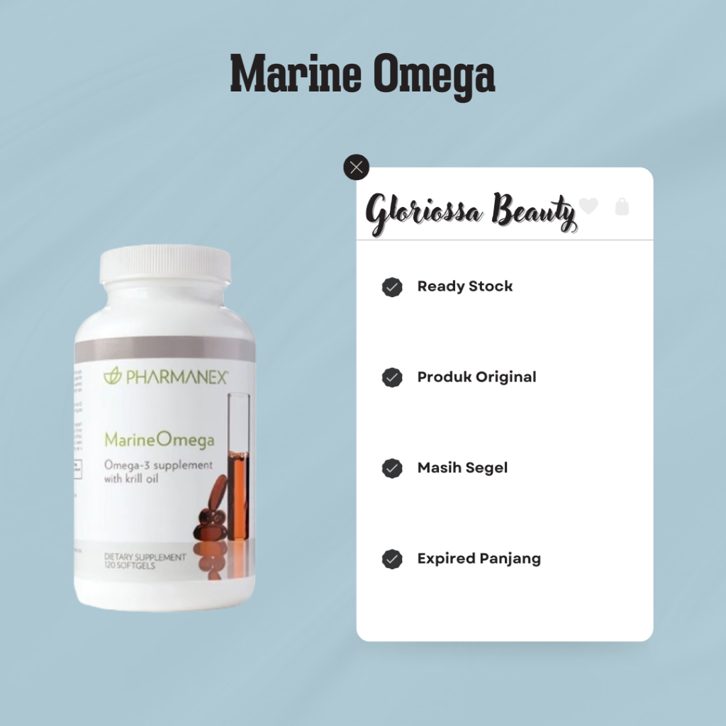 Pharmanex Marine Omega Suplemen Omega-3 Minyak Krill 60 Softgels Untuk Jantung Otak