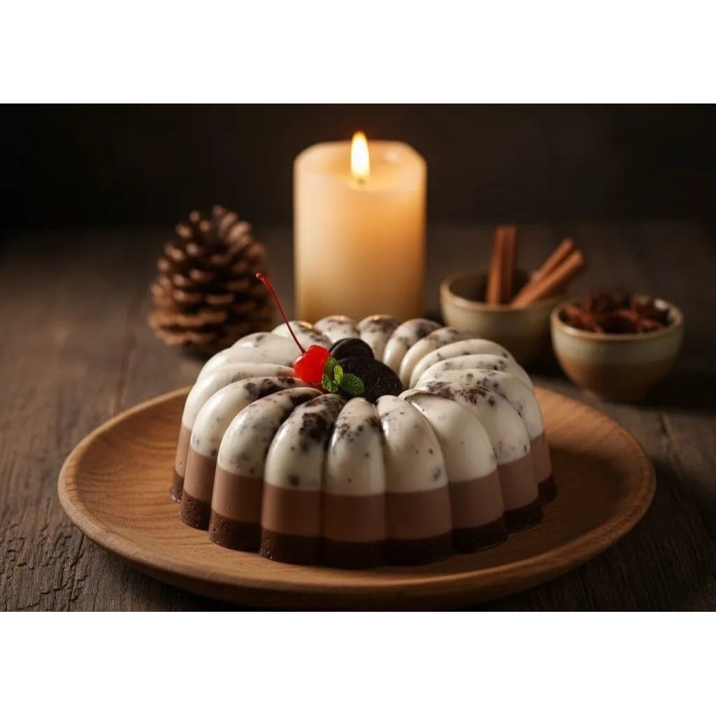 puding susu oreo coklat