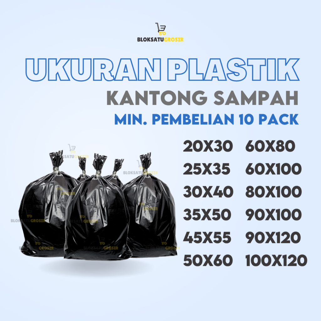 Kantong Sampah Plastik - Trash Bag - Plastik Sampah Kecil - Plastik Sampah Hitam - Plastik Sampah Mi