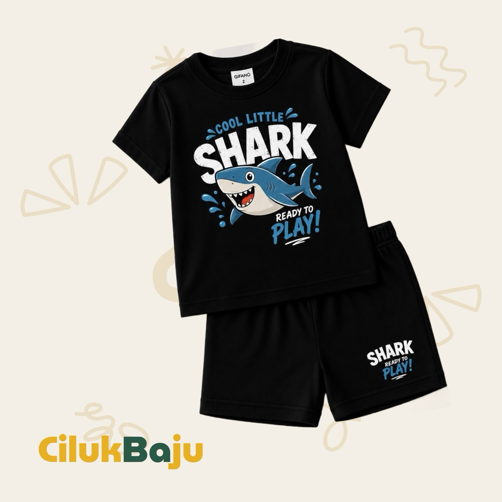 Setelan Baju Anak Jalan-Jalan Bergambar Lucu
