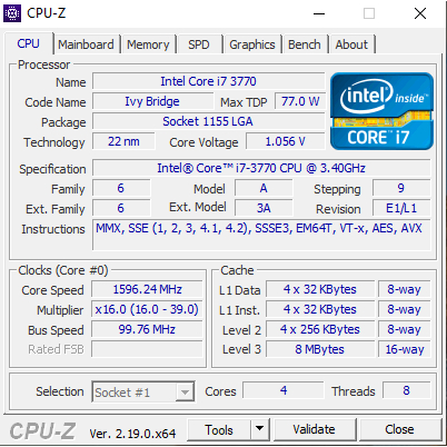 Processor Intel Core I7 3770