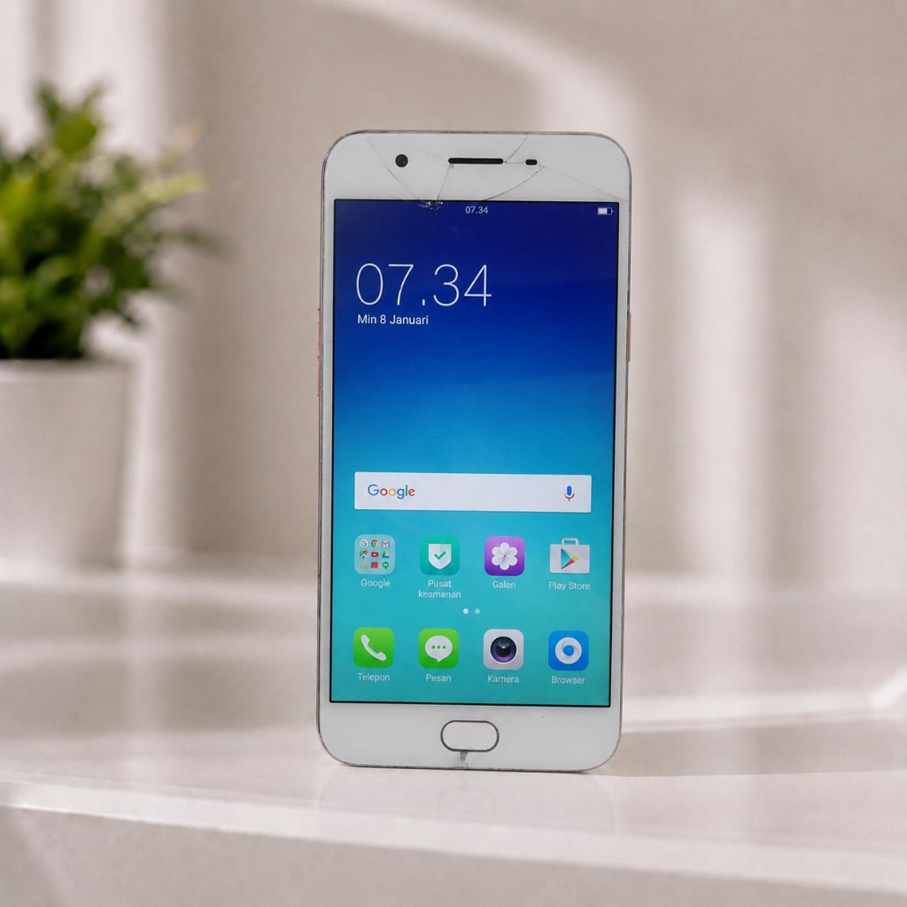 Hp Oppo F1s Normal Siap Pakai, Minus Touchscreen Retak Seperti Dipoto