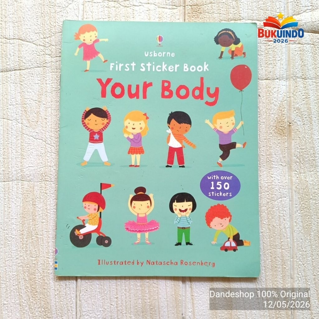 (english) Usborne First Sticker Book Your Body by Natascha Rosenberg - Buku Anak BAHASA INGGRIS Beka