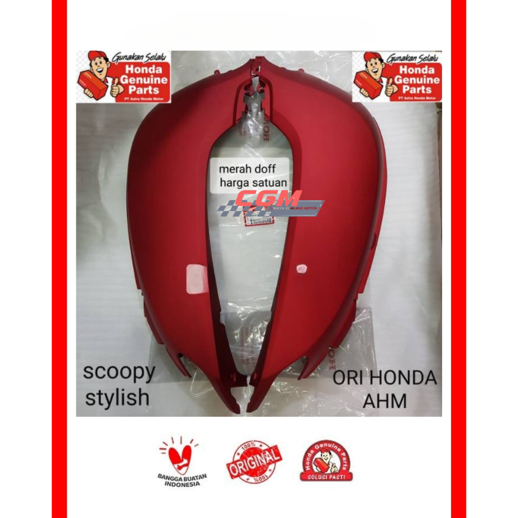 83500/83600-K93-N00ZP body bodi belakang cover rr new scoopy f1 esp stylish merah dop 2018-2020 ori 