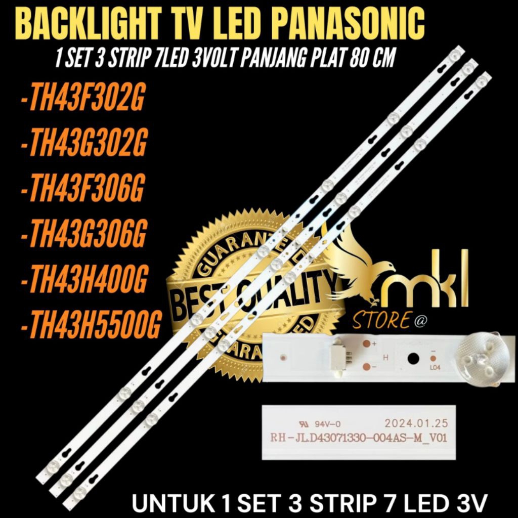 BACKLIGHT TV LED PANASONIC 43 INCH TH-43F302G- TH+43G302G-TH-43F306G-TH-43H5500G- TH-43H400G BACKLIG