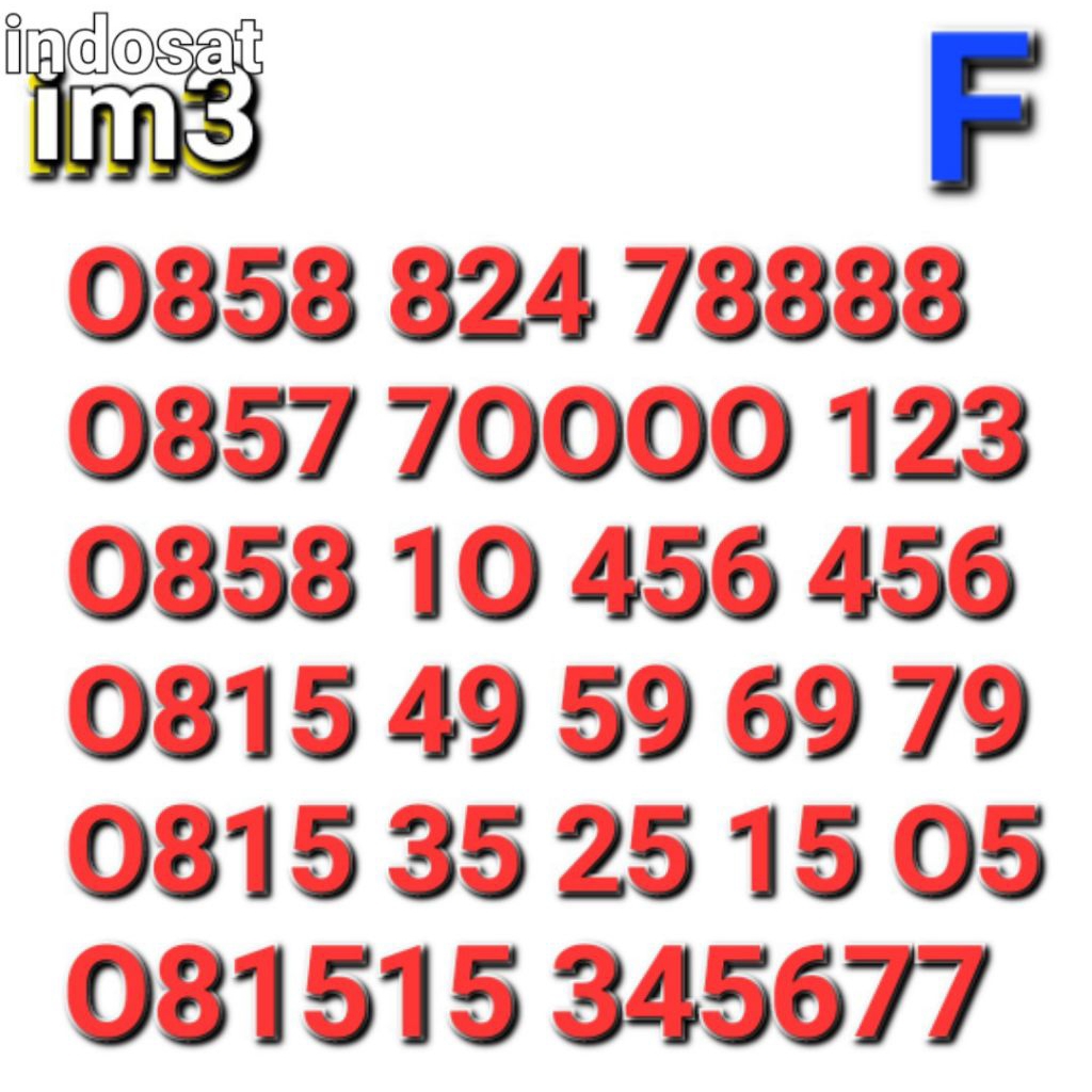 NOMOR CANTIK IM3 123 8888